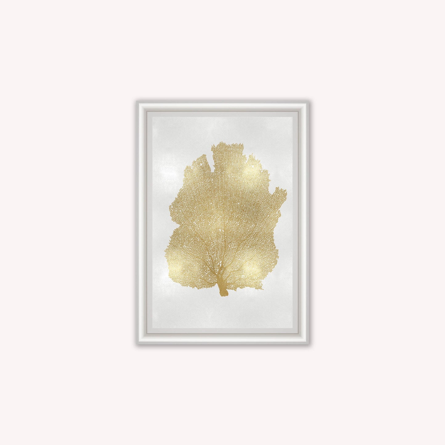 Luxury Velvet Art Print - Gold Leaf on Cream 2 Framed Wall Art