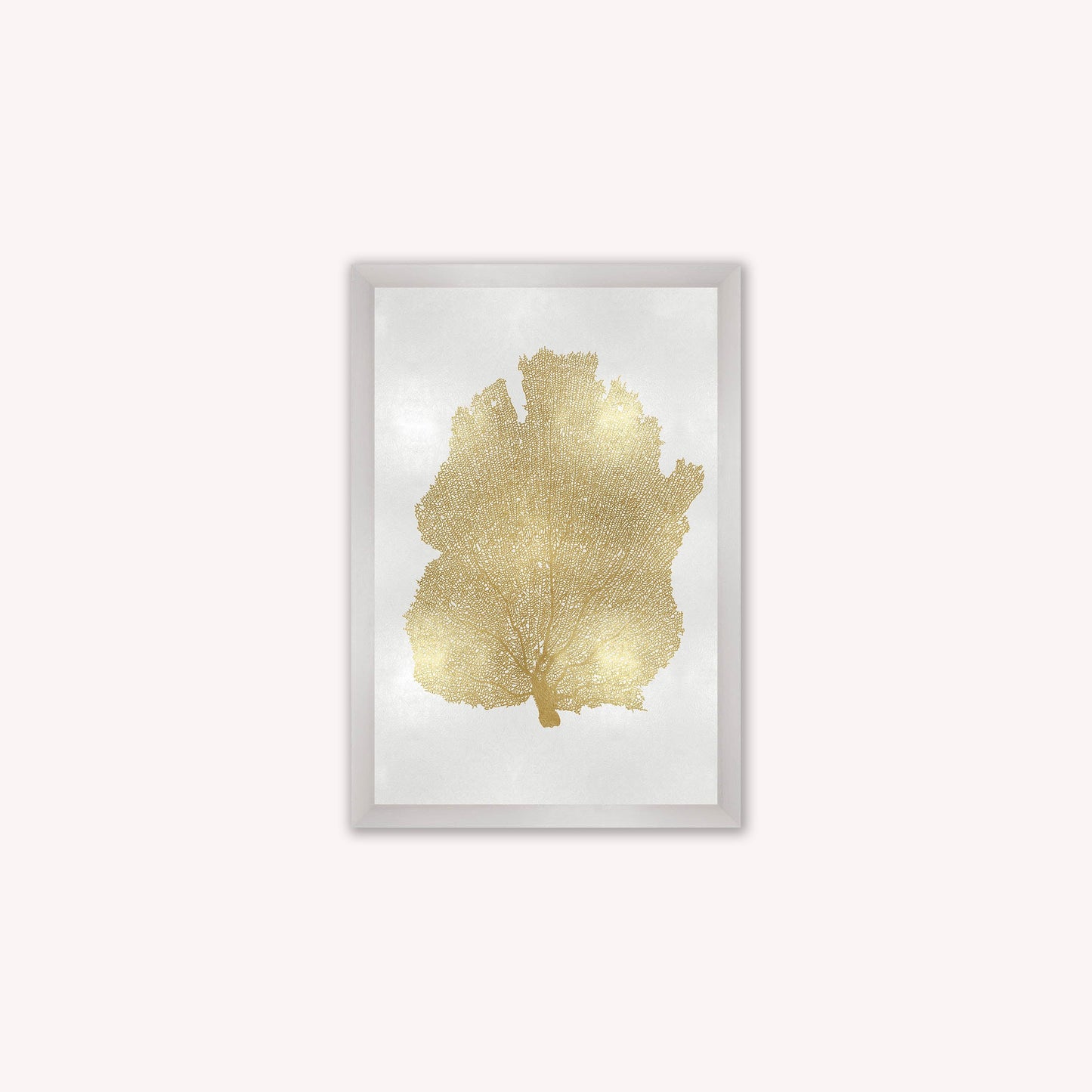 Luxury Velvet Art Print - Gold Leaf on Cream 2 Framed Wall Art