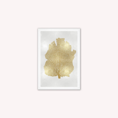 Luxury Velvet Art Print - Gold Leaf on Cream 2 Framed Wall Art
