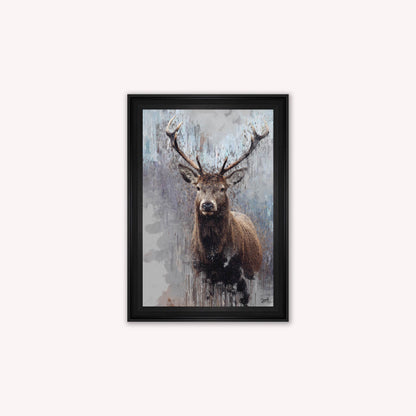 Luxury Velvet Art Print - Impressionist Stag Framed Wall Art