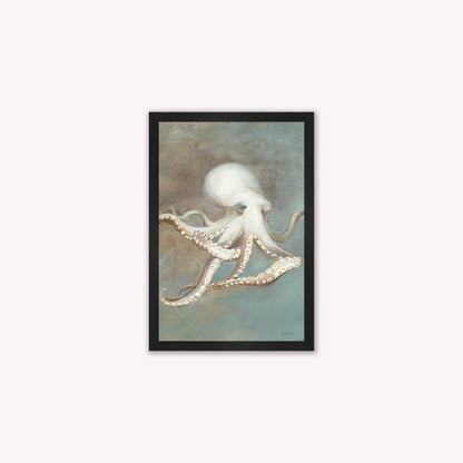 Luxury Velvet Art Print - Muted Octopus Framed Wall Art
