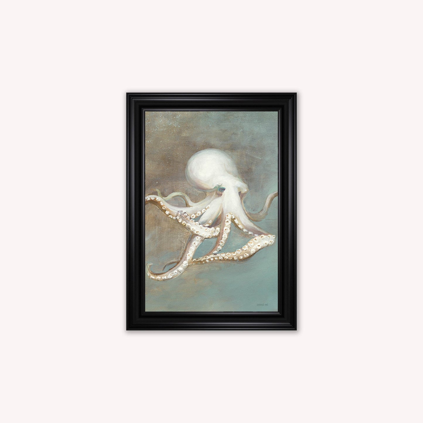 Luxury Velvet Art Print - Muted Octopus Framed Wall Art
