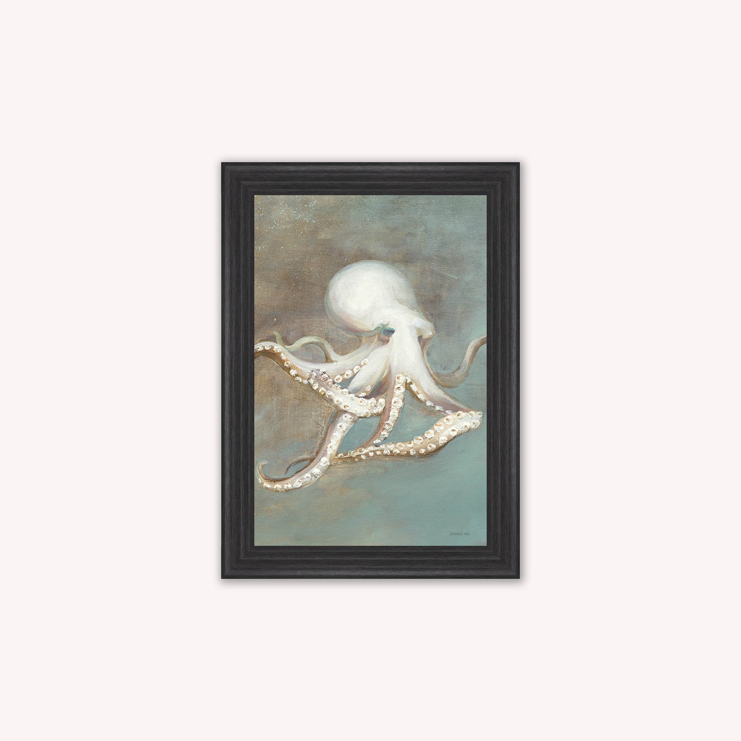 Luxury Velvet Art Print - Muted Octopus Framed Wall Art