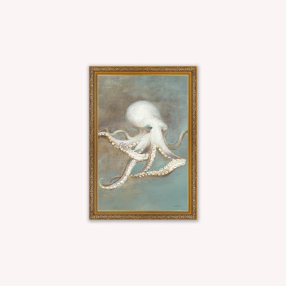 Luxury Velvet Art Print - Muted Octopus Framed Wall Art