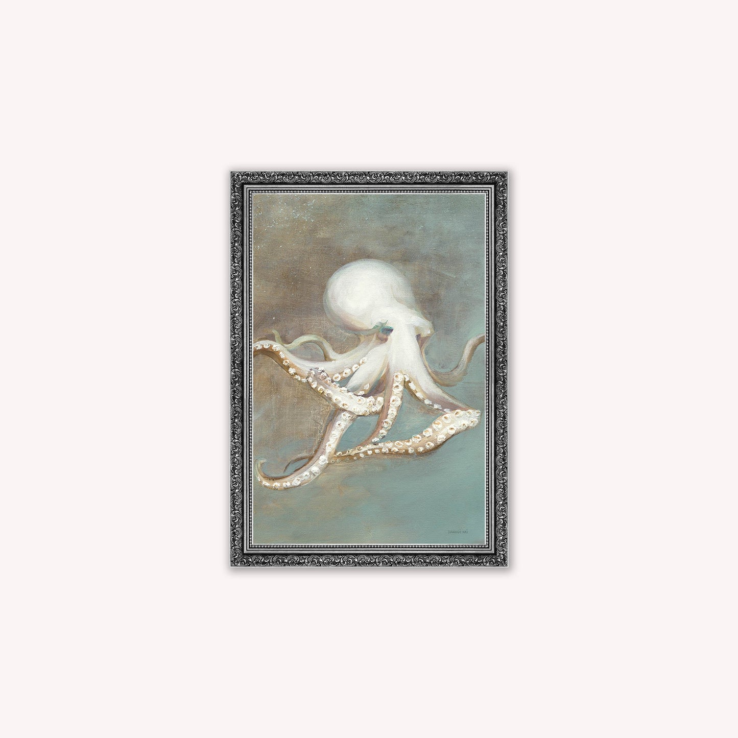 Luxury Velvet Art Print - Muted Octopus Framed Wall Art