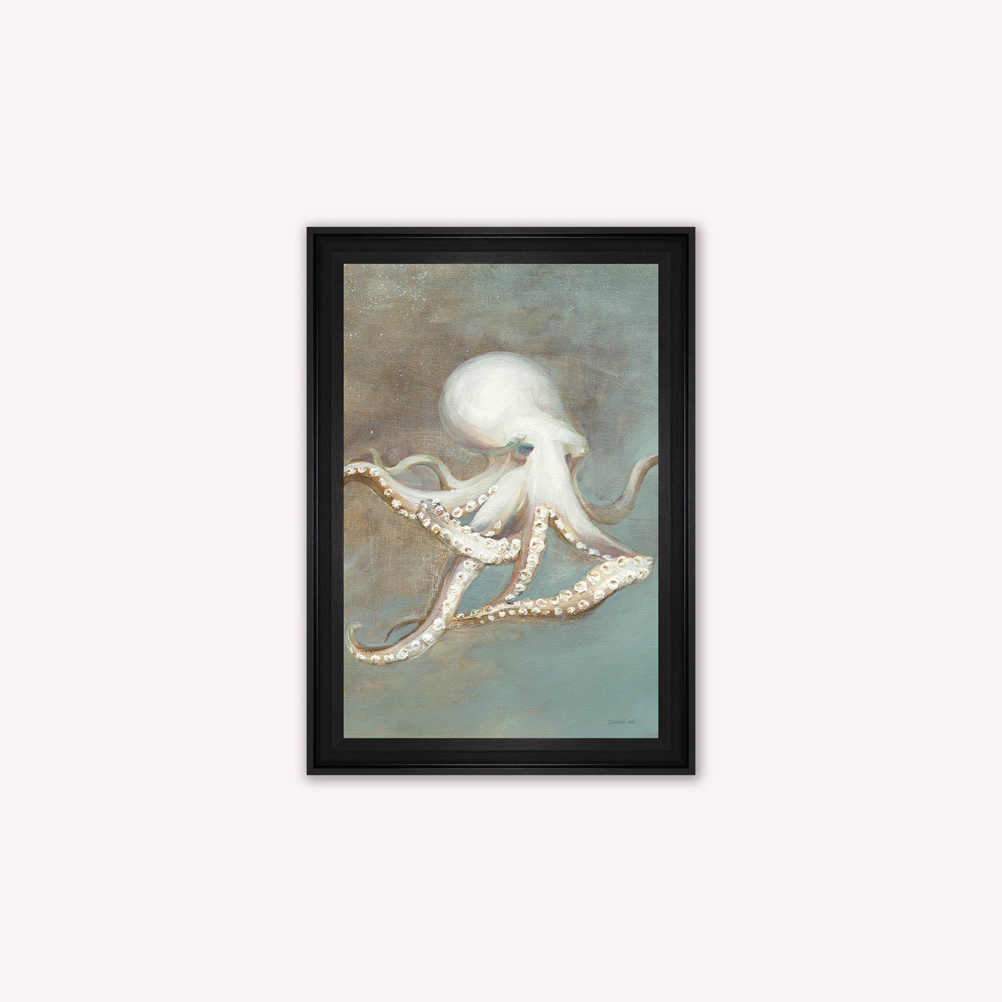 Luxury Velvet Art Print - Muted Octopus Framed Wall Art