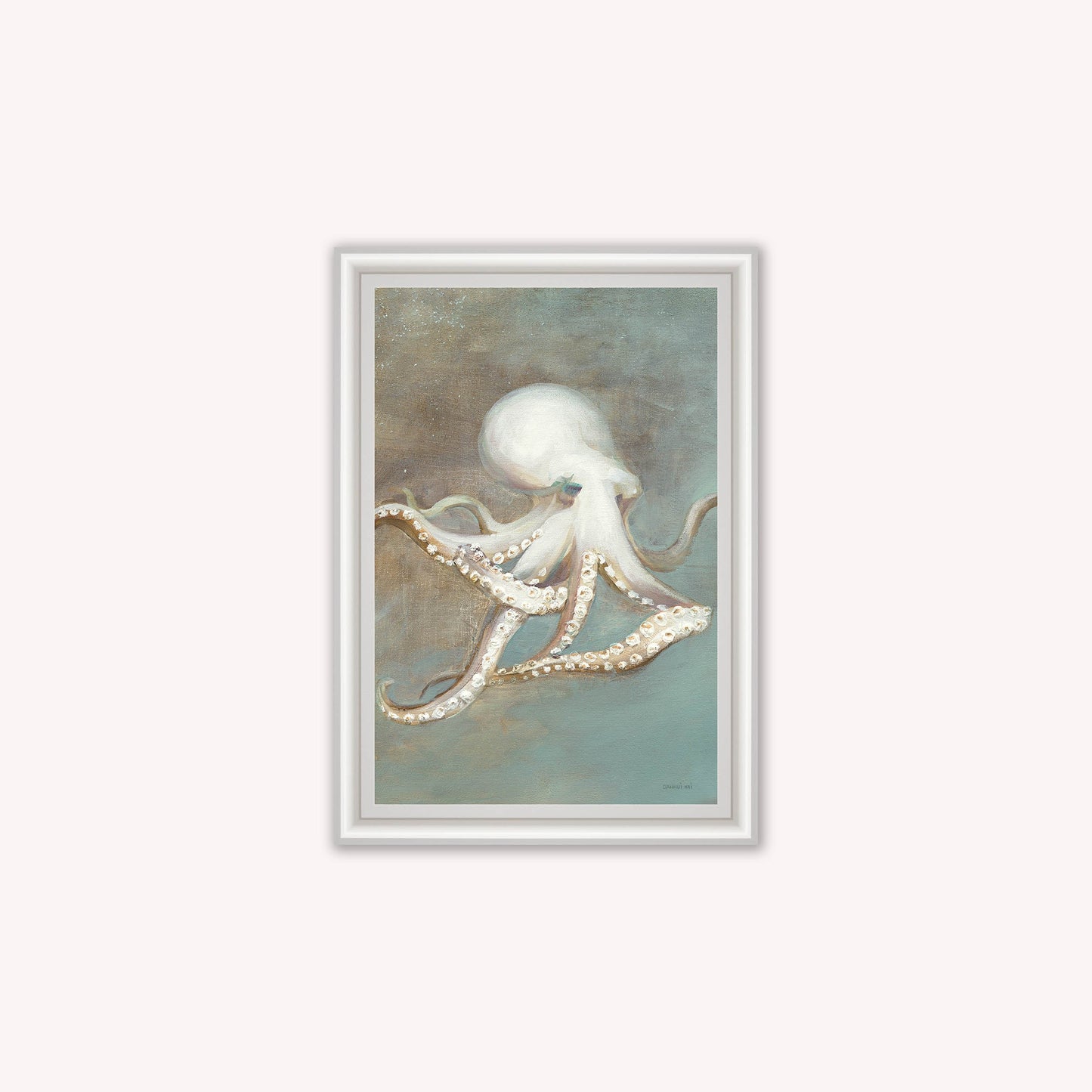 Luxury Velvet Art Print - Muted Octopus Framed Wall Art