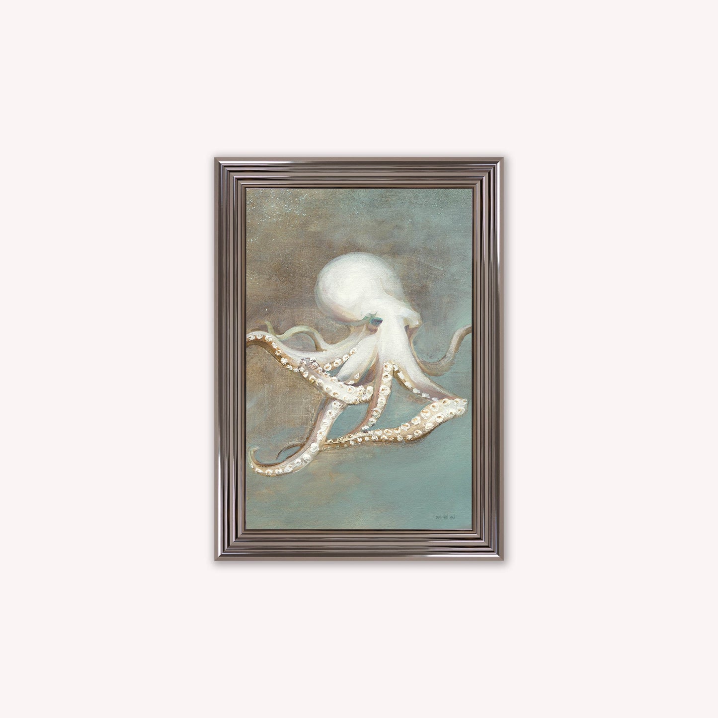 Luxury Velvet Art Print - Muted Octopus Framed Wall Art