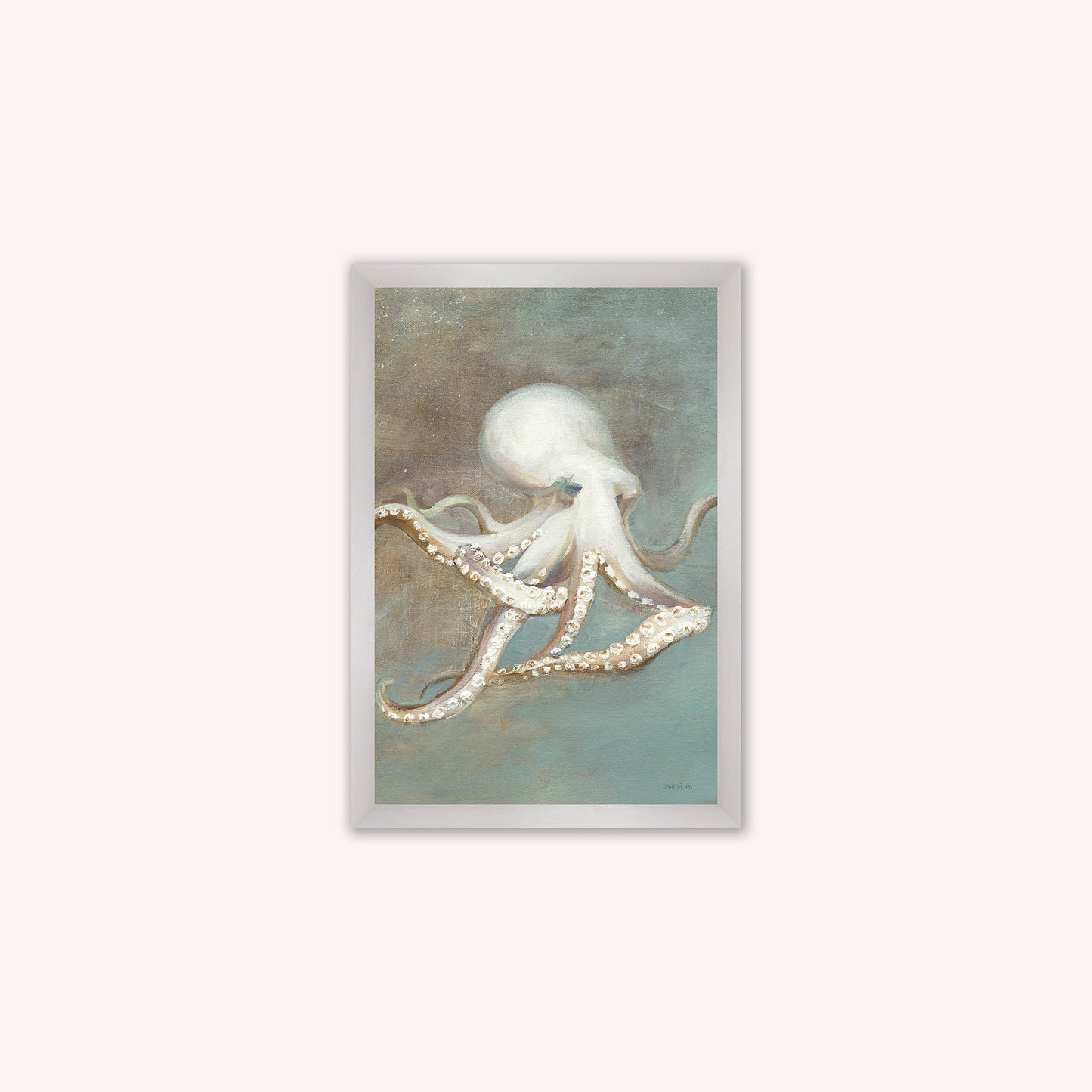 Luxury Velvet Art Print - Muted Octopus Framed Wall Art