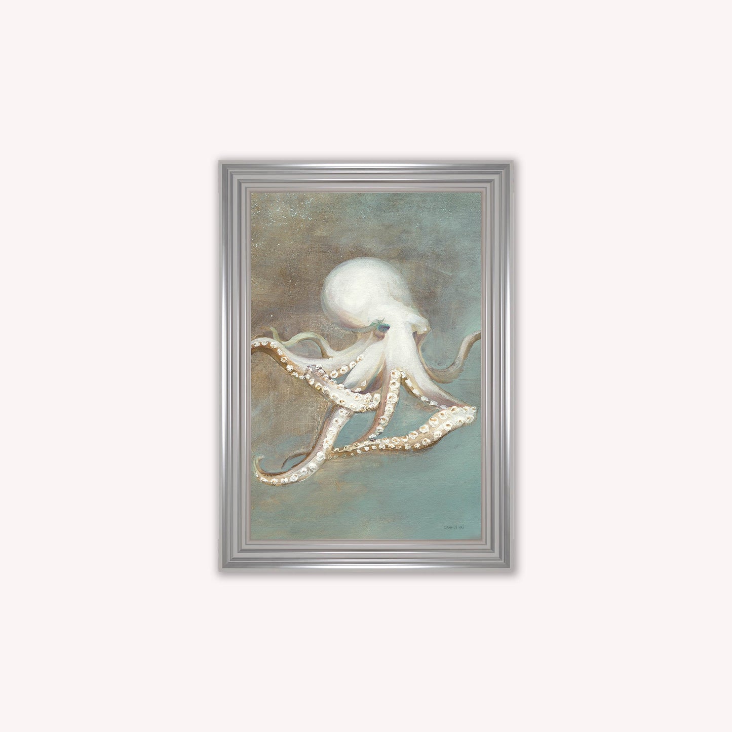 Luxury Velvet Art Print - Muted Octopus Framed Wall Art