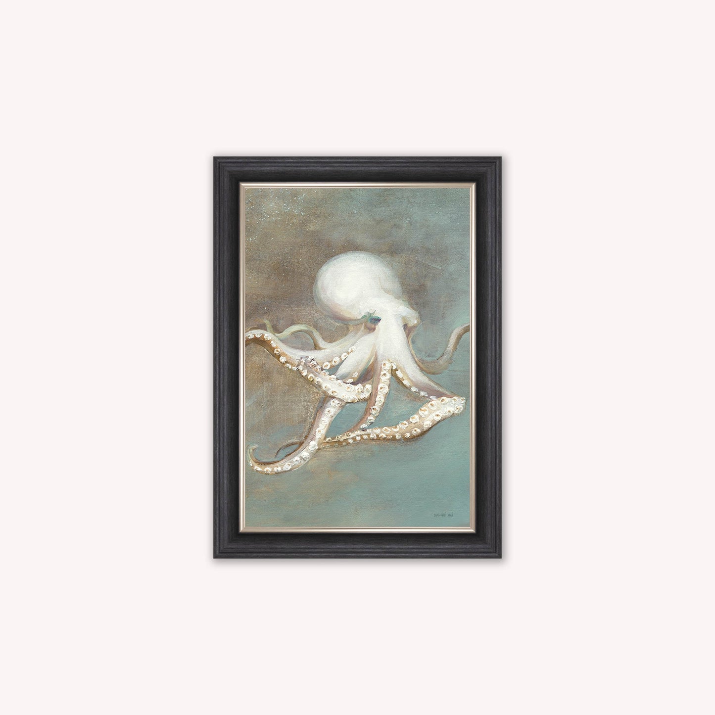 Luxury Velvet Art Print - Muted Octopus Framed Wall Art