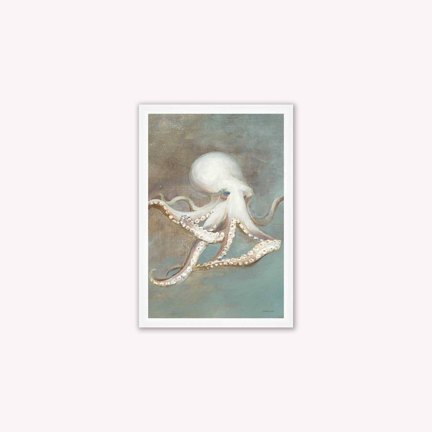 Luxury Velvet Art Print - Muted Octopus Framed Wall Art