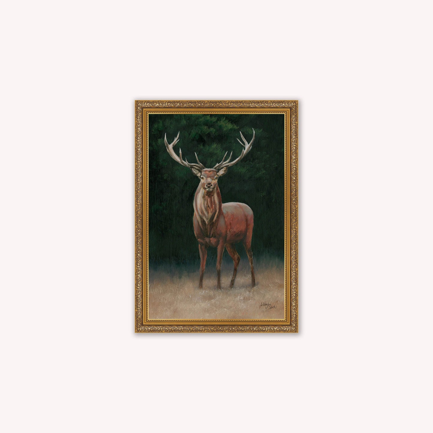 Luxury Velvet Art Print - Wellington Stag Framed Wall Art