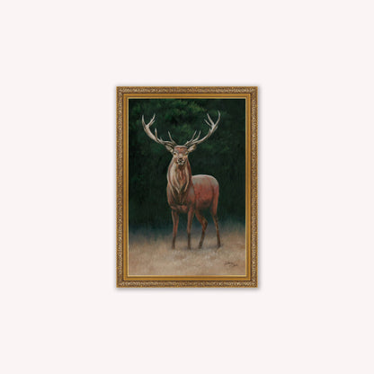 Luxury Velvet Art Print - Wellington Stag Framed Wall Art