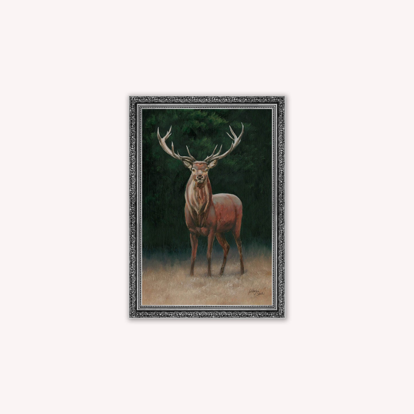 Luxury Velvet Art Print - Wellington Stag Framed Wall Art