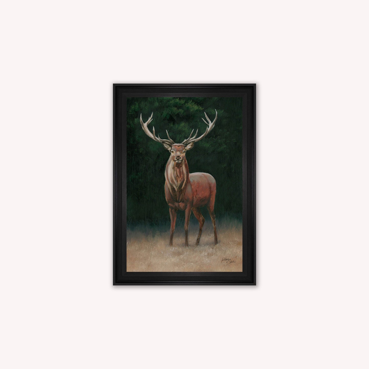 Luxury Velvet Art Print - Wellington Stag Framed Wall Art