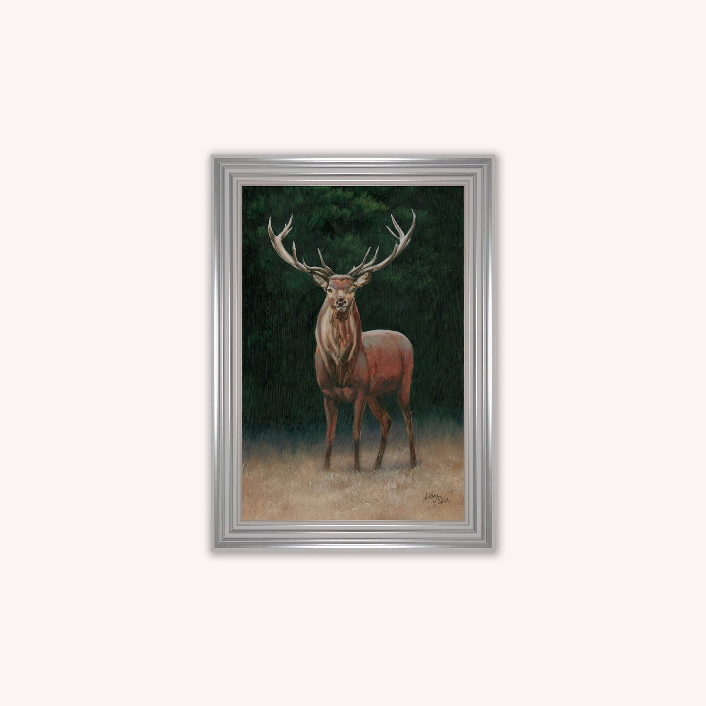 Luxury Velvet Art Print - Wellington Stag Framed Wall Art