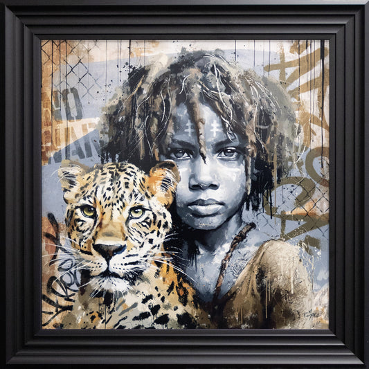 Le Garon et le Lopard by Romaric Framed Wall Art