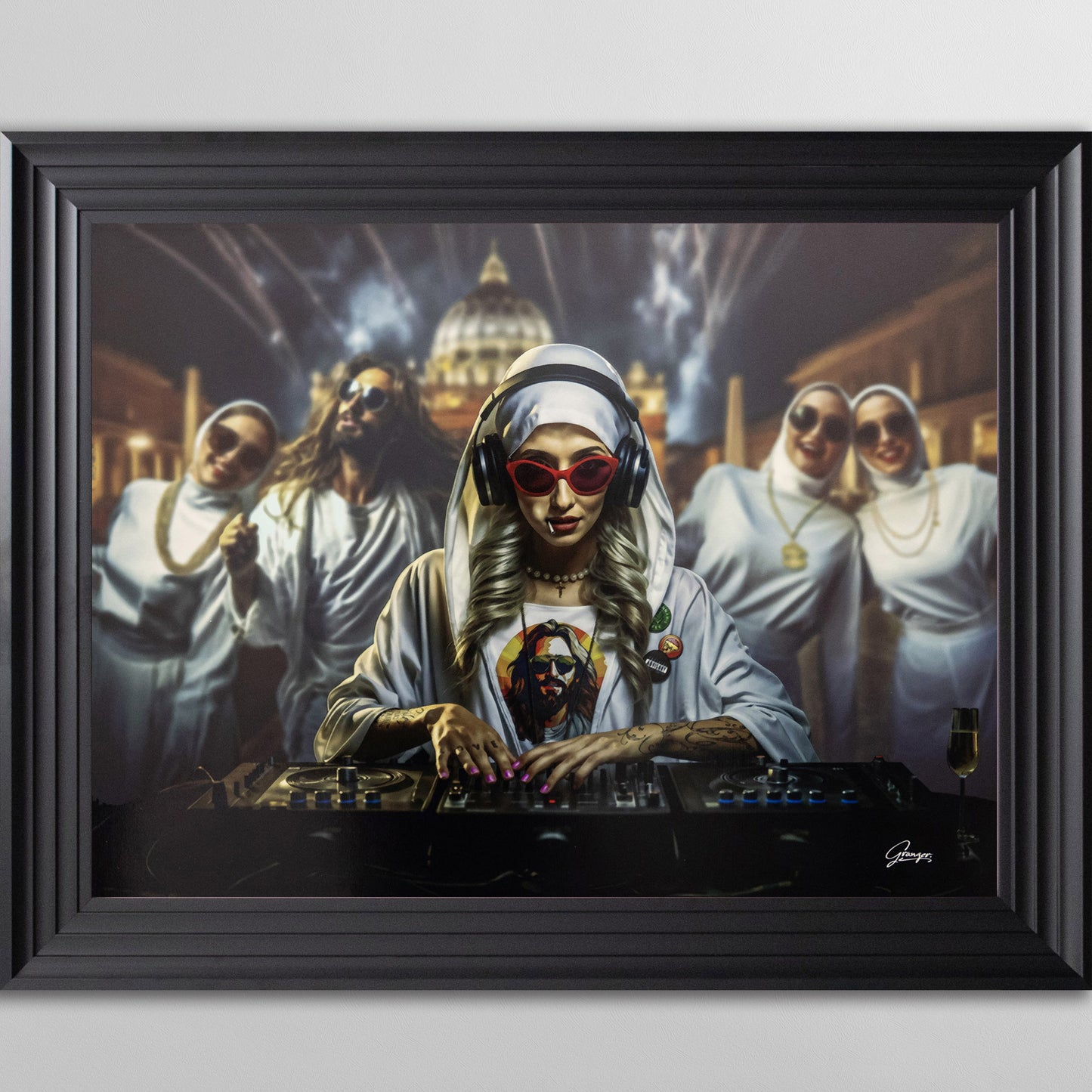 Sunday Night Live Fever by Alexandre Granger Framed Wall Art