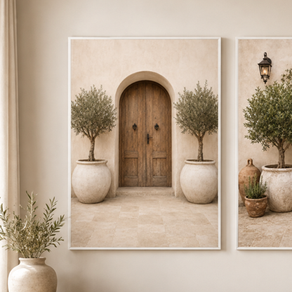 Olive Entrance 1 Framed Canvas Art