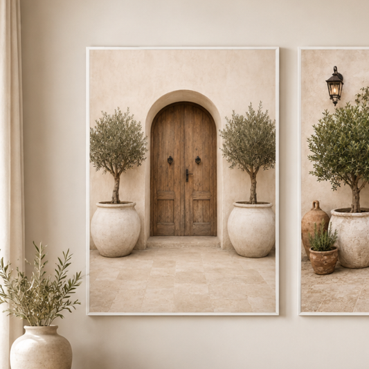 Olive Entrance 1 Framed Canvas Art