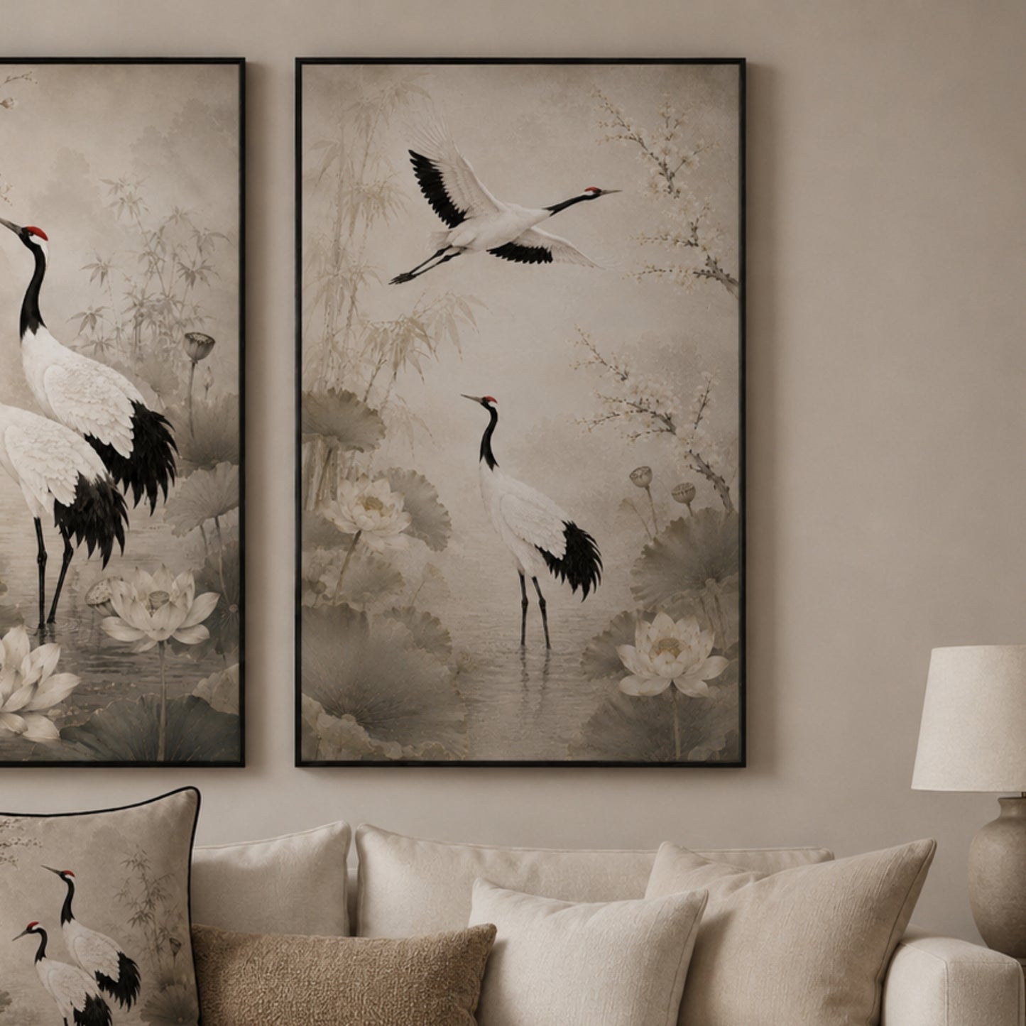 Lotus Garden 1 Velvet Canvas