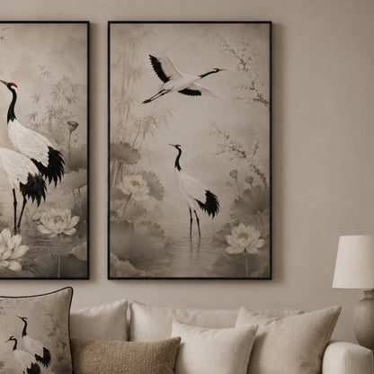 Lotus Garden 1 Velvet Canvas