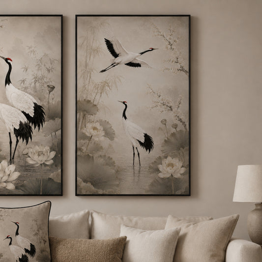 Lotus Garden 1 Velvet Canvas