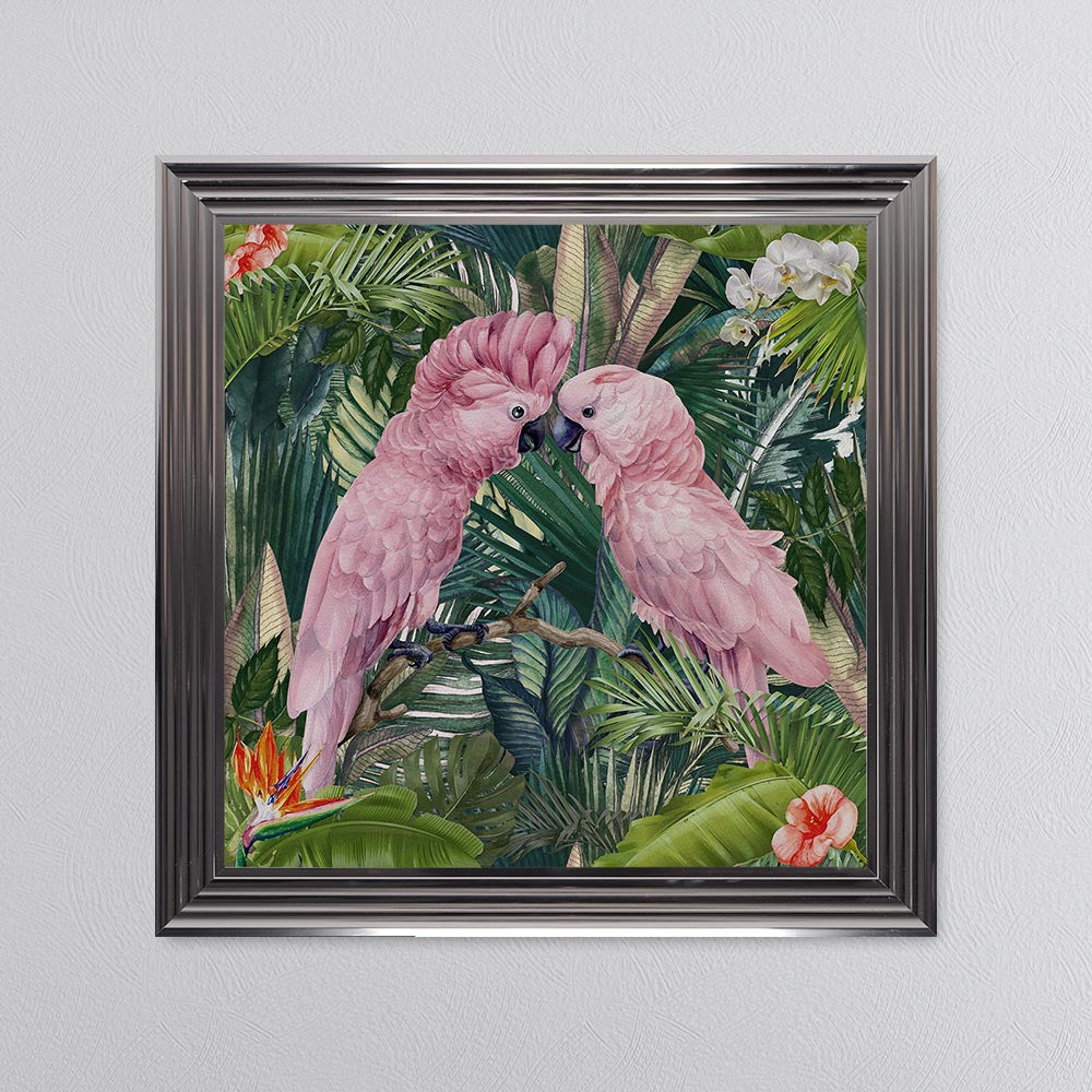 Jungle Love Cockatoo Framed Wall Art