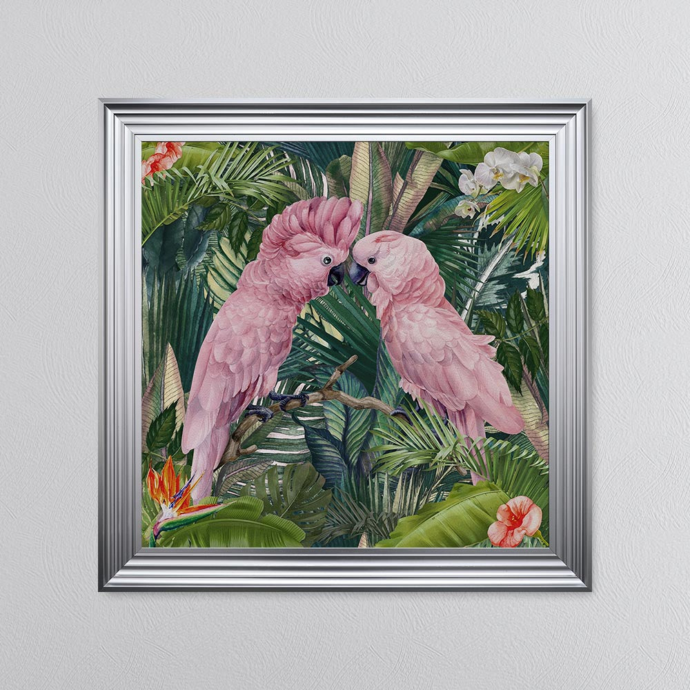 Jungle Love Cockatoo Framed Wall Art