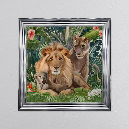 Jungle Love Lion Framed Wall Art