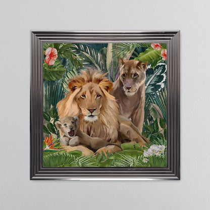 Jungle Love Lion Framed Wall Art