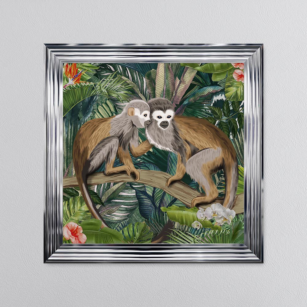 Jungle Love Monkey Framed Wall Art