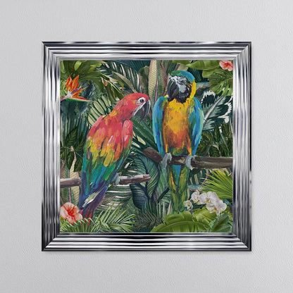 Jungle Love Parrot Framed Wall Art