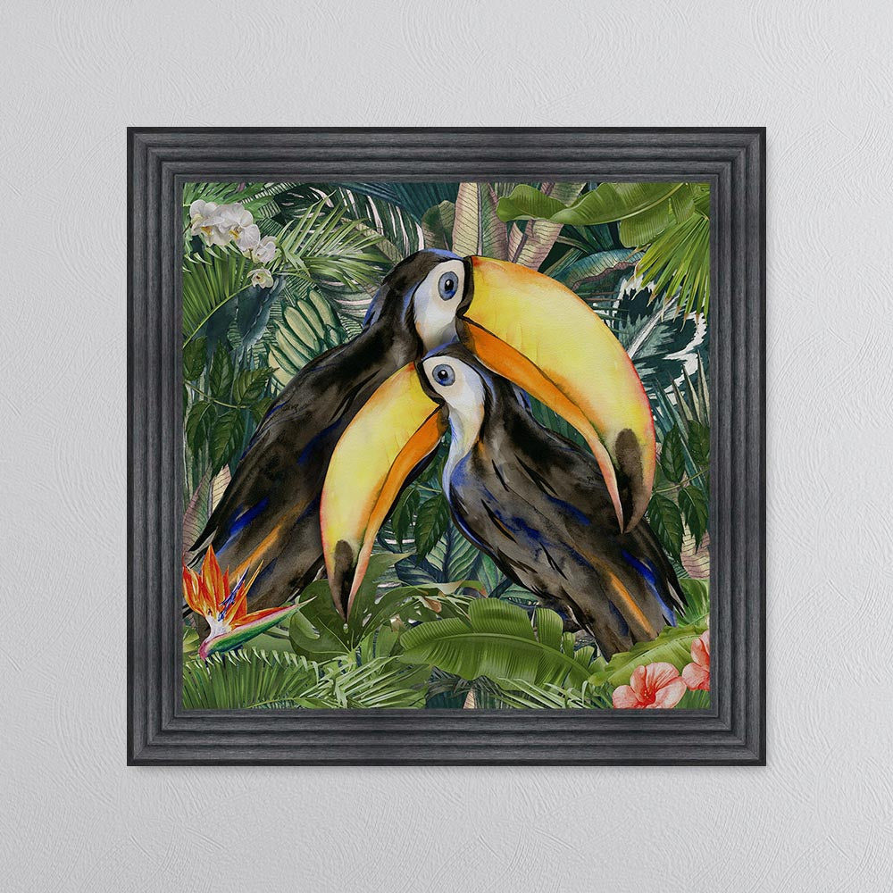 Jungle Love Toucan Framed Wall Art
