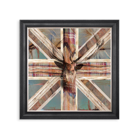 Shabby Chic Stag Framed Wall Art