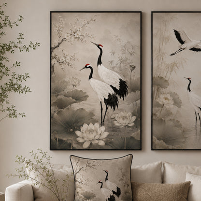 Lotus Garden 2 Velvet Canvas