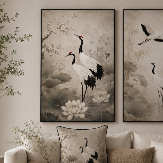 Lotus Garden 2 Velvet Canvas
