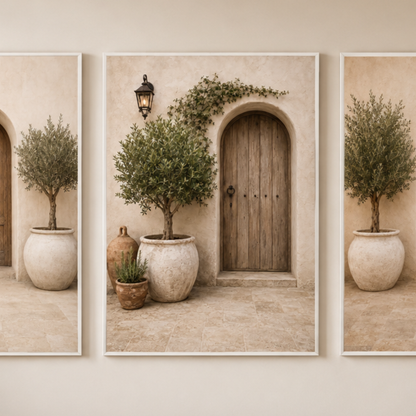 Olive Entrance 2 Framed Canvas Art