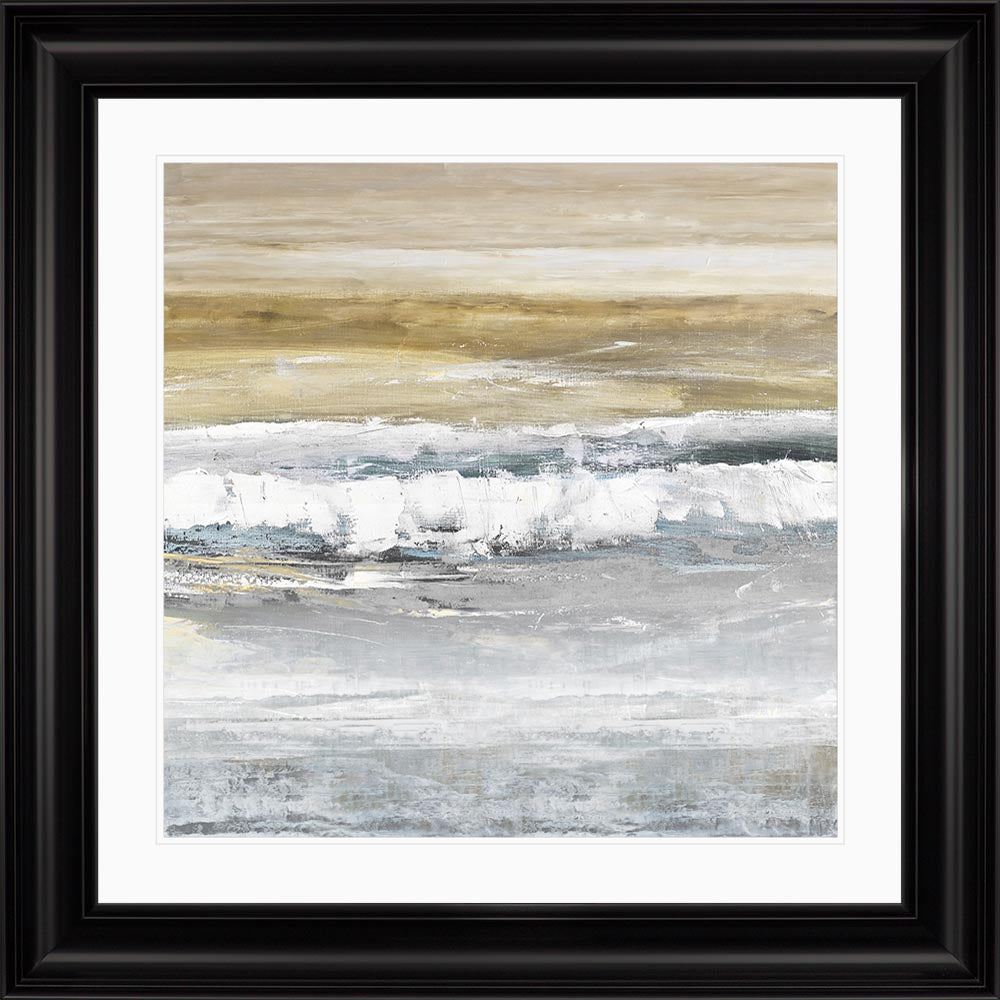 Abstract Beach with White Mount Framed Wall Art