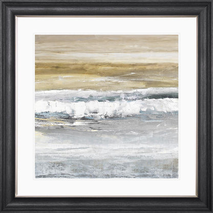 Abstract Beach with White Mount Framed Wall Art