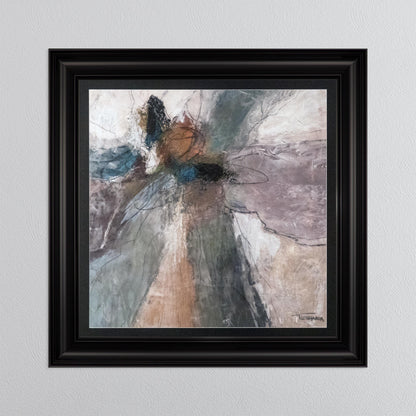 Abstract Bloom 1 with Black Mount Framed Wall Art