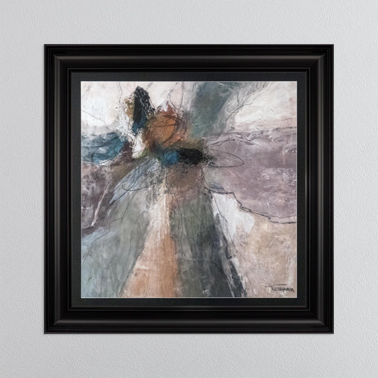 Abstract Bloom 1 with Black Mount Framed Wall Art