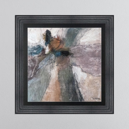 Abstract Bloom 1 with Black Mount Framed Wall Art