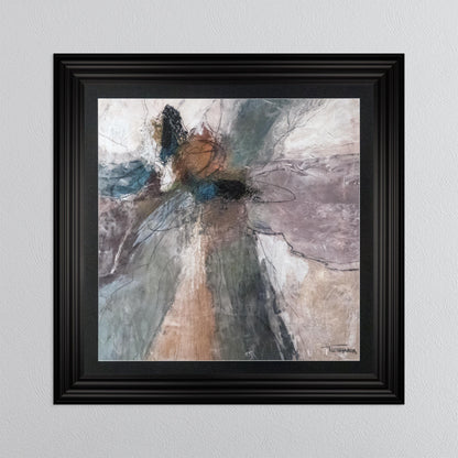 Abstract Bloom 1 with Black Mount Framed Wall Art