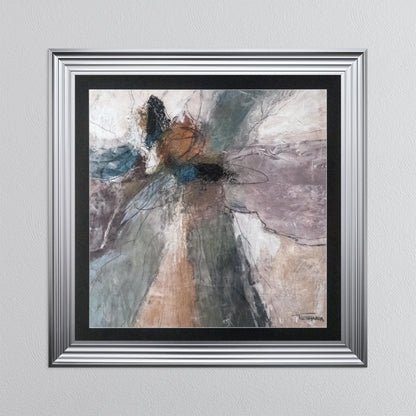 Abstract Bloom 1 with Black Mount Framed Wall Art