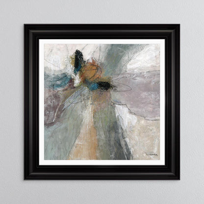 Abstract Bloom 1 with White Mount Framed Wall Art