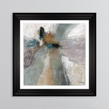 Abstract Bloom 1 with White Mount Framed Wall Art