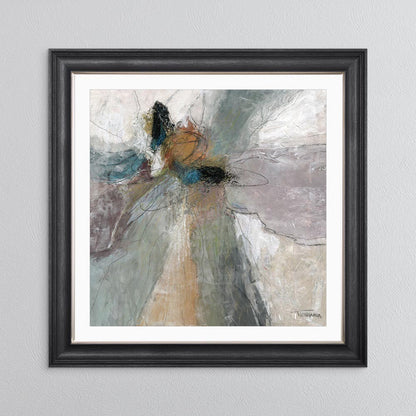 Abstract Bloom 1 with White Mount Framed Wall Art
