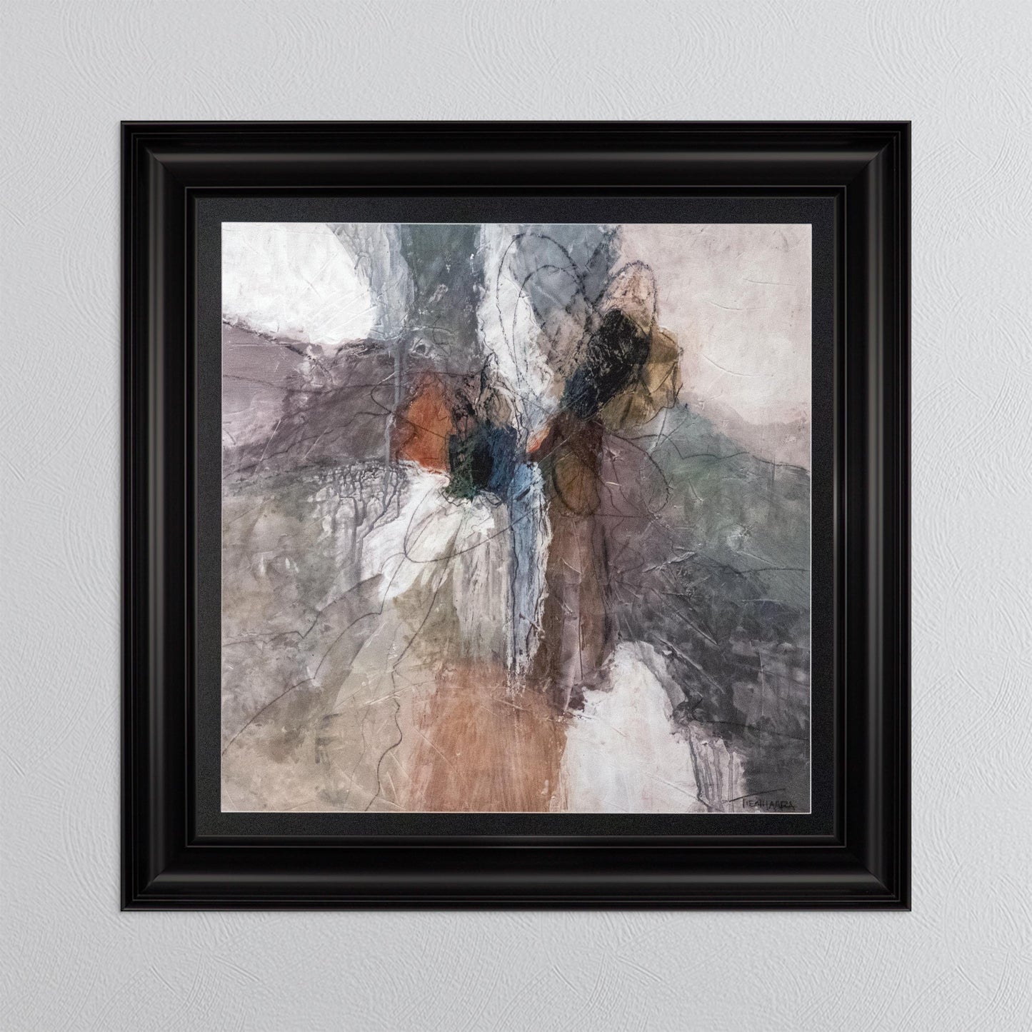 Abstract Bloom 2 with Black Mount Framed Wall Art